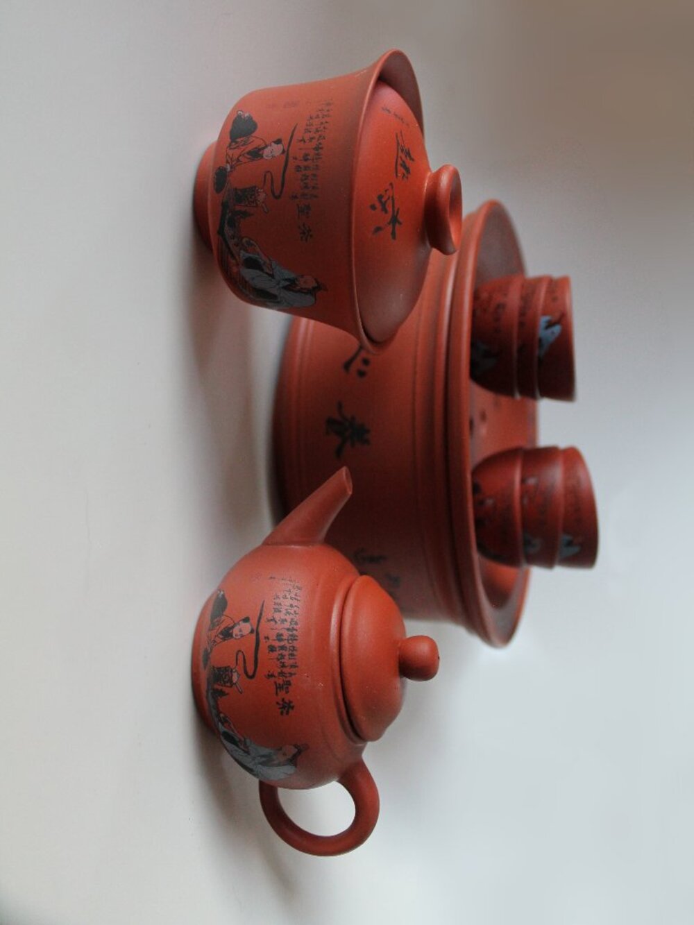 The Tea Saint (Lu Yu) Gongfu Tea Set (Yixing Zisha Hongni clay) (China, 1999)